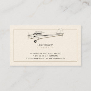 Carte De Visite Pilote d'avion   Aviation