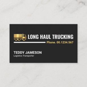 Carte De Visite Pilote de camion professionnel minimaliste White L