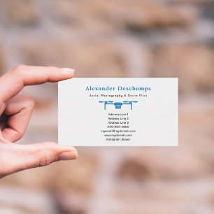 Carte De Visite Pilote de drone et photographie aérienne