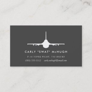 Carte De Visite Pilote de la vipère F-16 avec le motif assorti