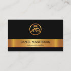 Pilote de logo Gold Stripe Gold Chauffeur élégant