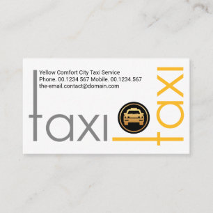 Carte De Visite Pilote de partage de trame TAXI jaune gris créati