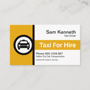 Carte De Visite Pilote de taxi de la cabine de taxi Creative Taxi