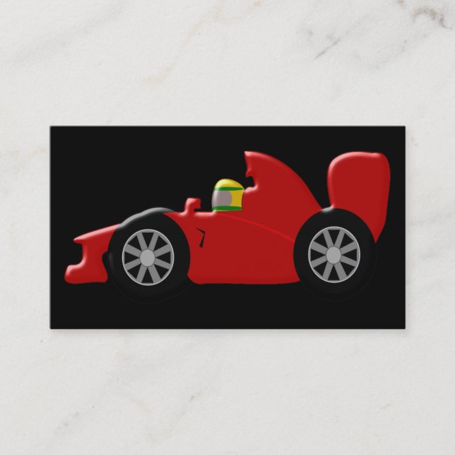 Carte De Visite Pilote de voiture Red Racing (Devant)
