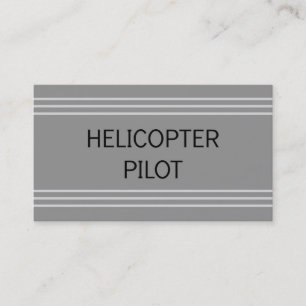 Carte de visite pilote d'hélicoptère