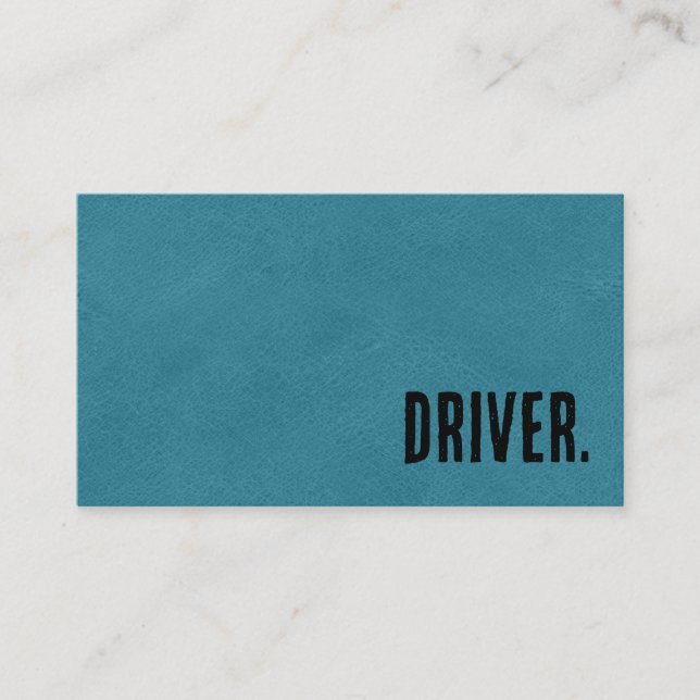 Carte De Visite Pilote en cuir Premier Blue Faux (Devant)