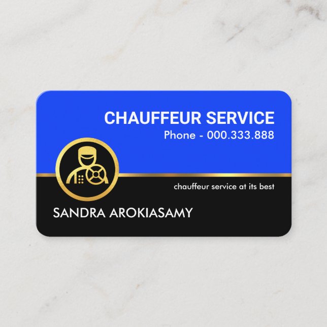 Carte De Visite Pilote privé étonnant Gold Line (Devant)