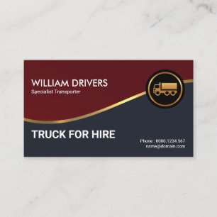 Carte De Visite Pilote professionnel Gold Wave Red Grey