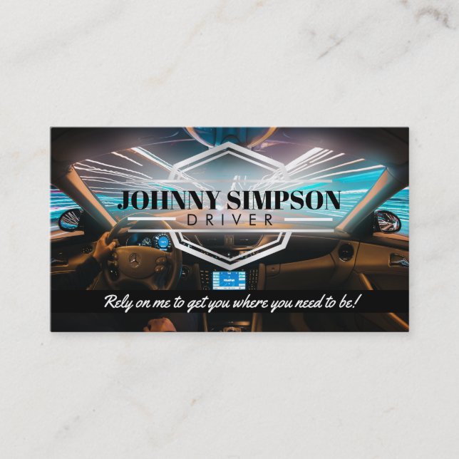 Carte De Visite Pilote Taxi Business Cards (Devant)