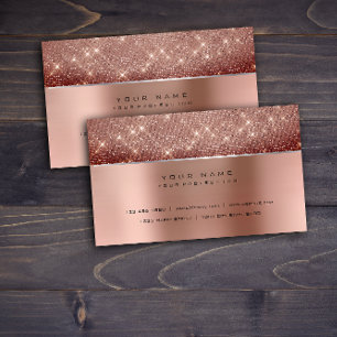 Carte De Visite Pinceau d'ivoire Pearly Copper Steel Parties scint