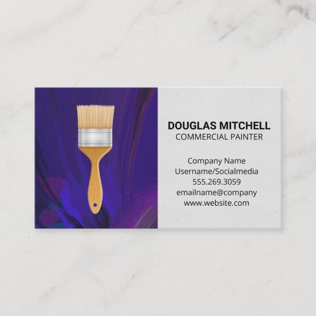 Carte De Visite Pinceau | Entrepreneur général | Rénovation (Devant)