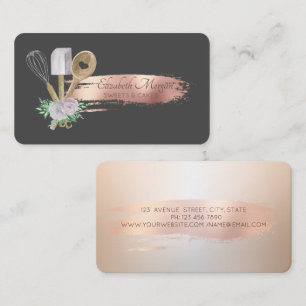Carte De Visite Pinceau professionnel de pâtisserie boulangerie ou