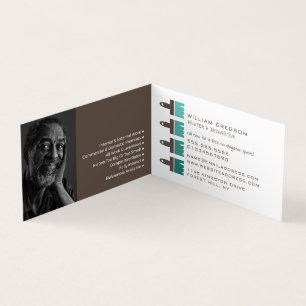 Carte De Visite Pinceaux Ombre turquoises, Peintre & Décorateur Ph