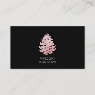 Carte De Visite Pinecone rose étincelant