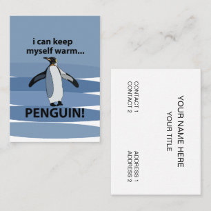 Carte De Visite Pingouin Animal arctique drôle