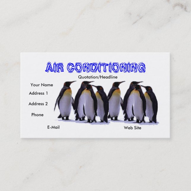 CARTE DE VISITE PINGOUINS (Devant)