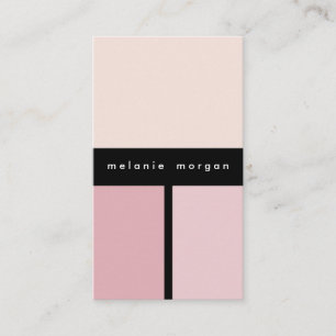 Carte De Visite Pink black sophisticated elegant minimal ramez