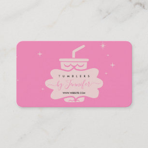 Carte De Visite Pink Blush mignon Tumbler muette