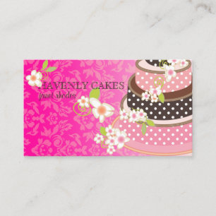 Carte De Visite Pink + Chocolat Mariage Gâteau/boulangerie/pâtisse