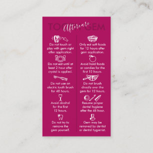 Carte De Visite Pink Dark Physique Imprimé Jeu de dents Après-soin
