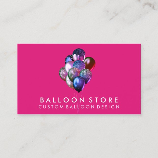Carte De Visite Pink Event Plan Parties scintillant Décoration (Devant)