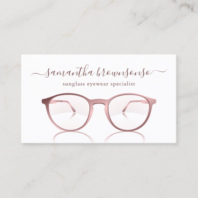 Carte De Visite Pink Eye wear SunGlasses (Devant)