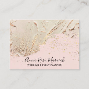 Carte De Visite *~* Pink Gold Foil Parties scintillant Beauté Mari