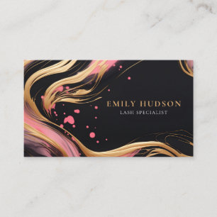 Carte De Visite Pink Gold Lash Spécialiste Beauté