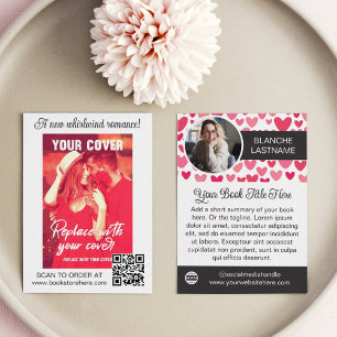 Carte De Visite Pink Hearts Romance Auteur Version du livre Market