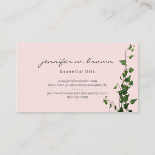 Carte De Visite Pink Ivy Plante Feuille verte