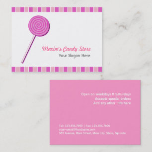 Carte De Visite Pink Lollypop