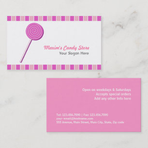 Carte De Visite Pink Lollypop