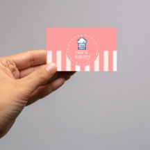 Pink Pastel Cute Simple Accueil Boulangerie Logo