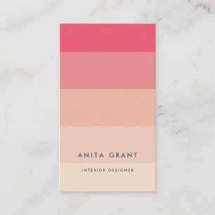 Carte De Visite Pink pastel rayures verticales