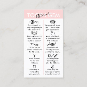 Carte De Visite Pink Physique Imprimé Jeu de dents Après-soins