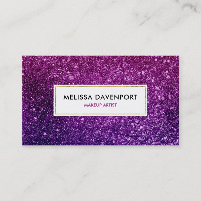 Carte De Visite Pink & Purple Sparkling Gemstones (Devant)