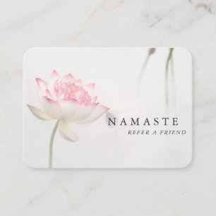 Carte De Visite Pinkish White Lotus Holistic Health Referendum ©