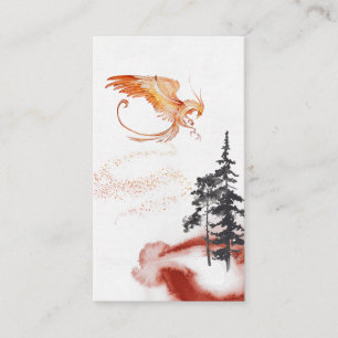 Carte De Visite *~* Pins levants Phoenix Rouge bordeaux orange