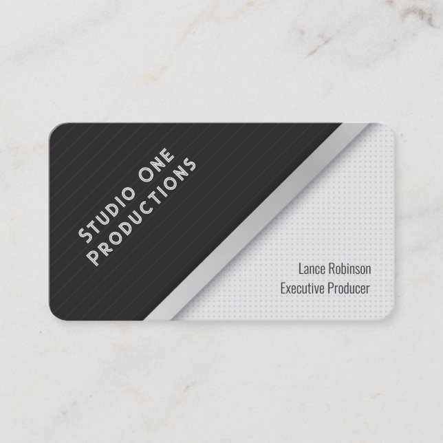Carte De Visite PinStripes & Dots modernes (Devant)