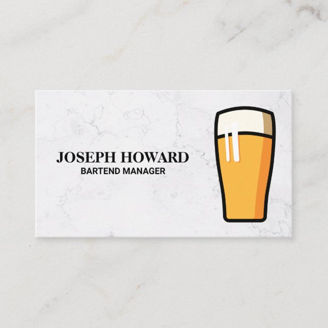 Carte De Visite Pint de bière (Devant)