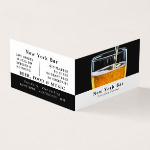 Carte De Visite Pint de bière, Pub/Brasserie, Détail