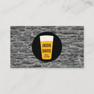 Carte De Visite Pint de bière   Rustique (variation)
