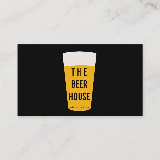Carte De Visite Pint de bière | Traditionnel (Devant)