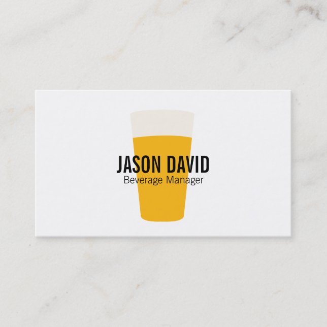Carte De Visite Pint de bière | Traditionnel 2 (Devant)
