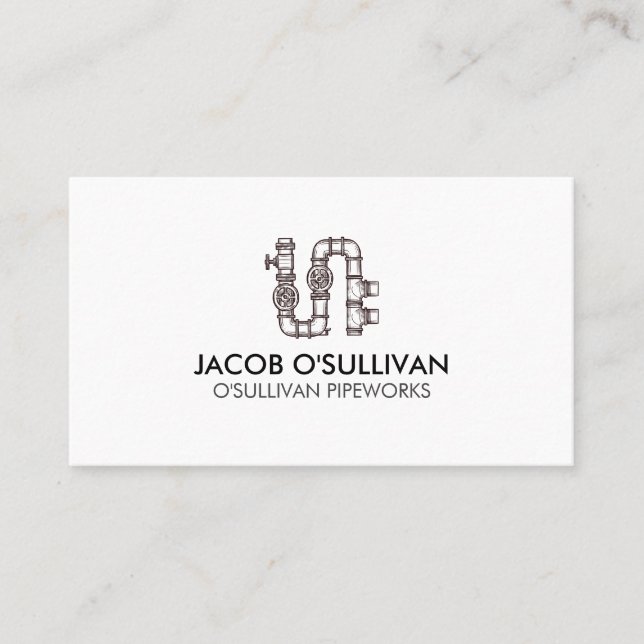 Carte De Visite Pipe Layer Plumber Plumbing (Devant)