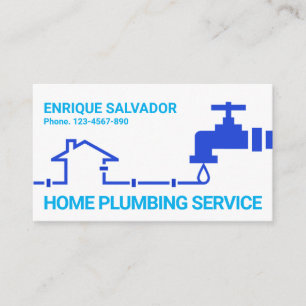 Carte De Visite Pipeline Creative Blue Home Faucet
