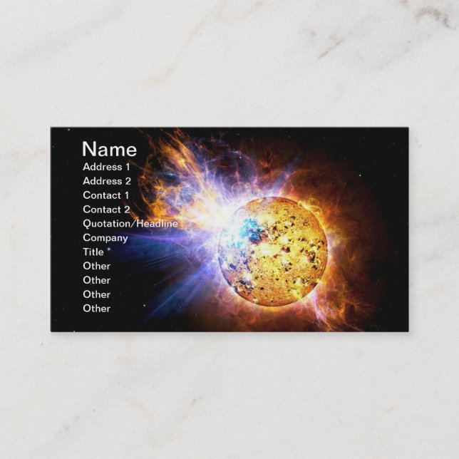 Carte De Visite Pipsqueak Star déchaîne une flamme géante NASA (Devant)