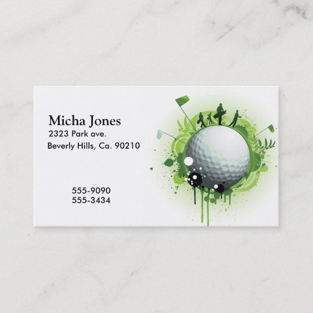 Carte De Visite Piquons pour le golf (Devant)