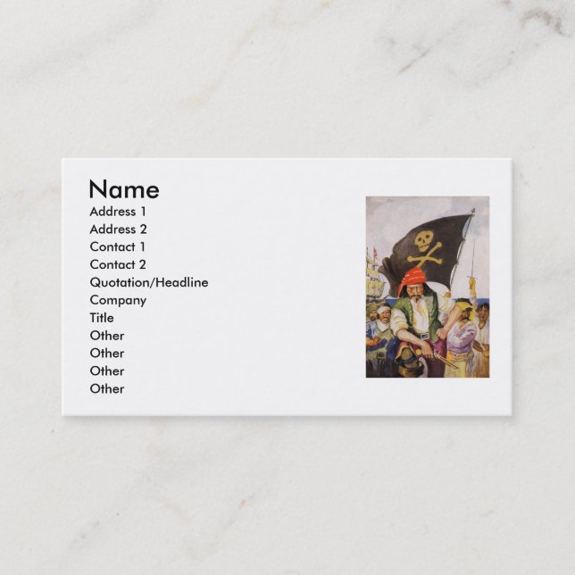Carte de visite pirate (Devant)