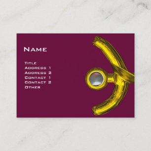 Carte De Visite PISCES ABSTRAIT, Pearl violet jaune rose gris